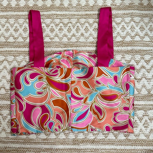 Zara Satin Cropped Tank Top Size XS 70s Retro Paisley Boho Festival Outfit - Picture 4 of 6